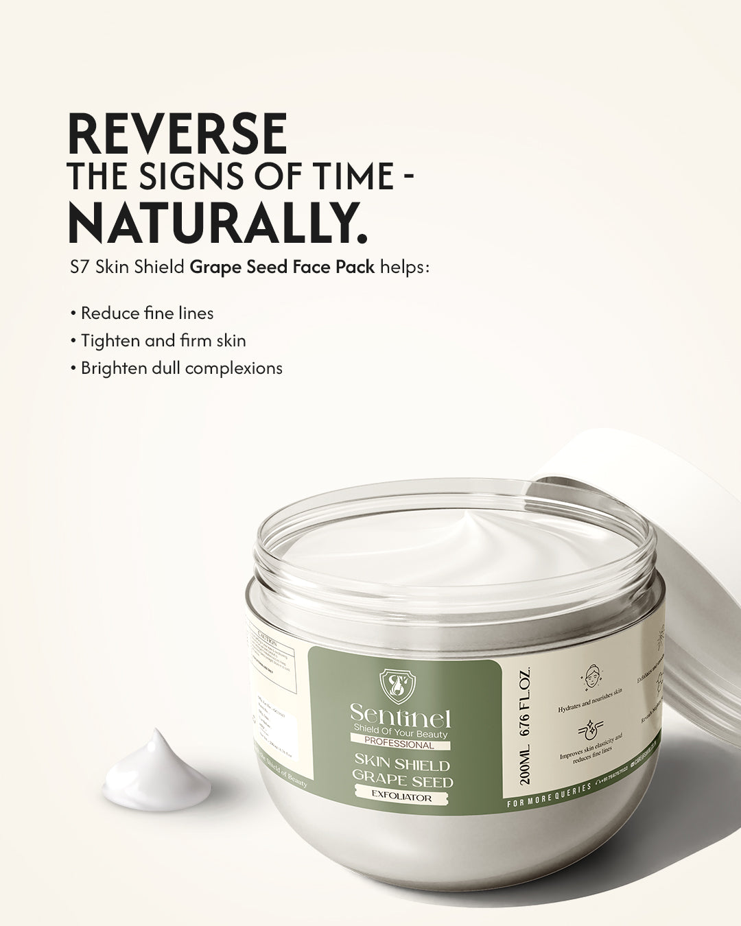 SKIN SHIELD GRAPE SEED FACE SCRUB