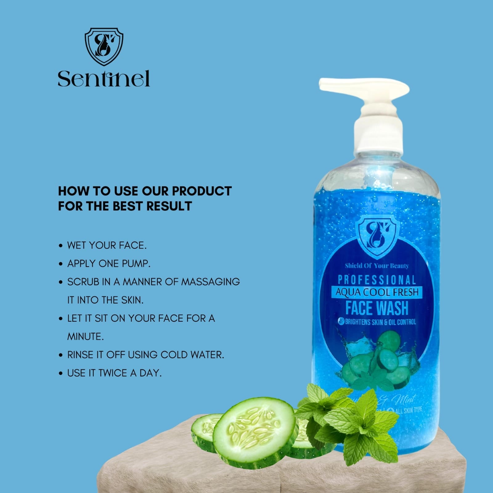 Aqua Cool Fresh Facewash (500 ML)