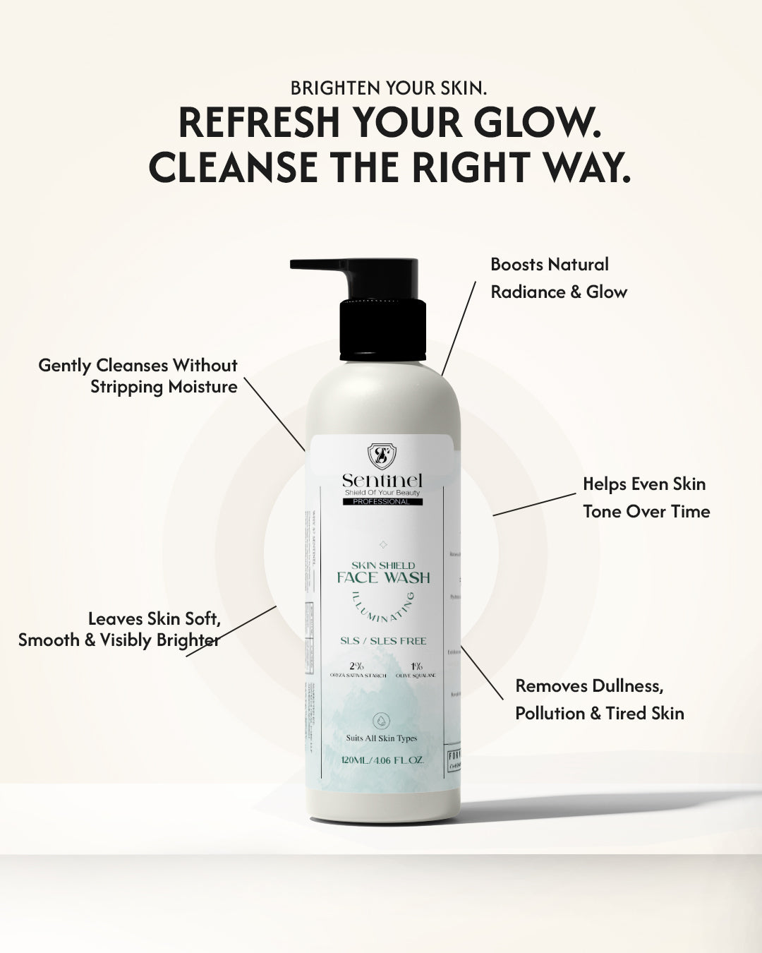 SKIN SHIELD ILLUMINATING FACE WASH (120ml)